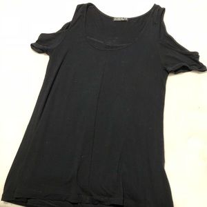 Black cold shoulder tee